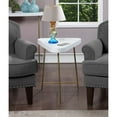 thumbnail image 2 of Convenience Concepts Lunar Triangle End Table-Finish:White/Gold, 2 of 2
