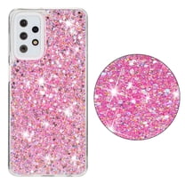 for Samsung Galaxy A23 5G Glitter Case, Cute Bling Sparkle Shiny Slim Soft Silicone Reflective Clear TPU Bumper Women Girls Shockproof Protective Phone Case for Samsung Galaxy A23 5G, Pink