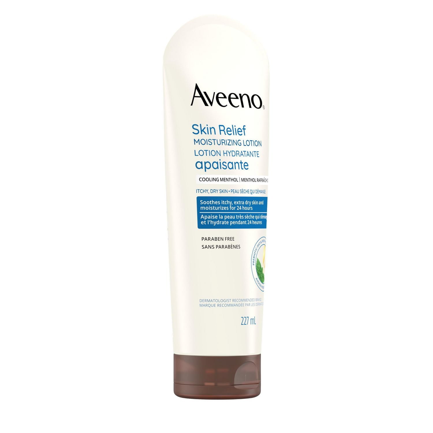 Aveeno Skin Relief Moisturizing Lotion, Shea Butter, Colloidal Oatmeal, Cooling Menthol, Dry Skin, 227 mL