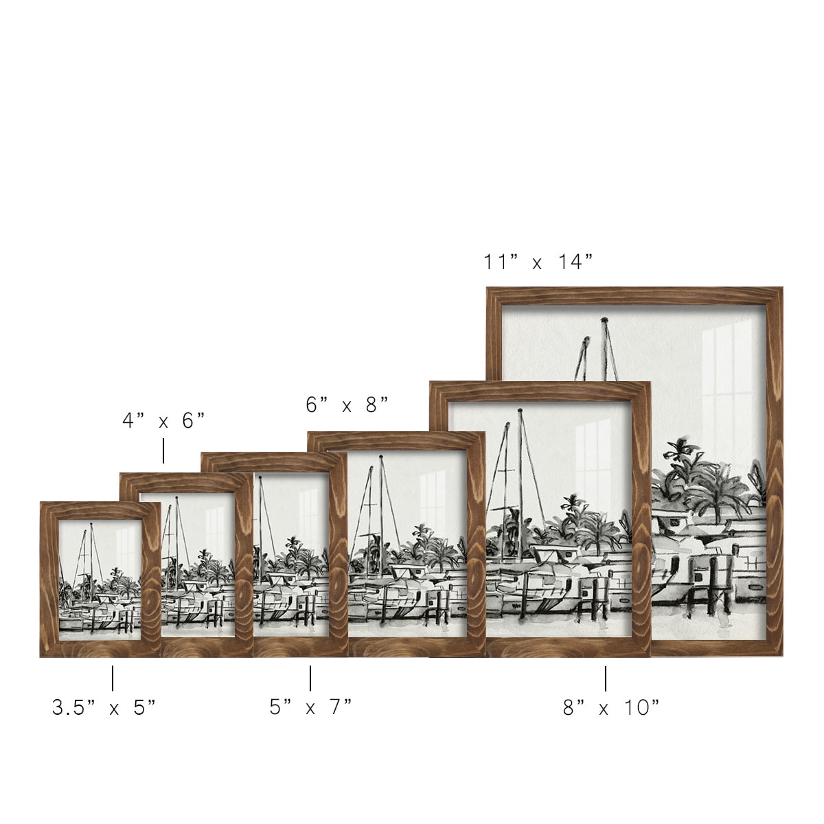Neutral Tropics IV - Framed Print w/glass - Walnut