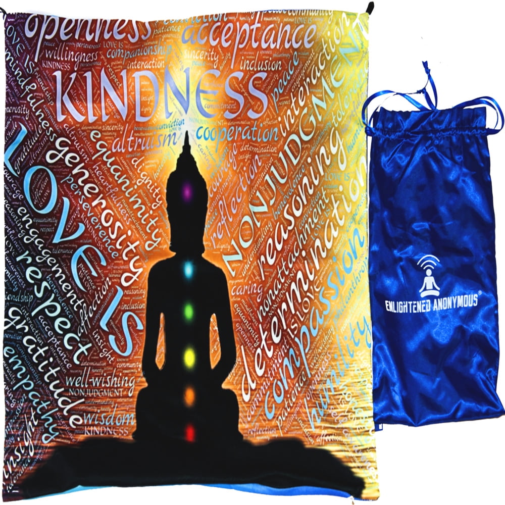 Buddha meditation mat, meditation gift for men & women, wall decor