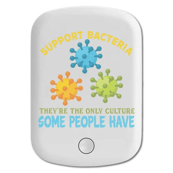 DistinctInk Magnetic Battery Pack, 10000 mAh Wireless Portable Charger with USB-C Cable, Compatible with MagSafe iPhone 14 / 13 / 12 Series - Bacteria Culture Some People Have