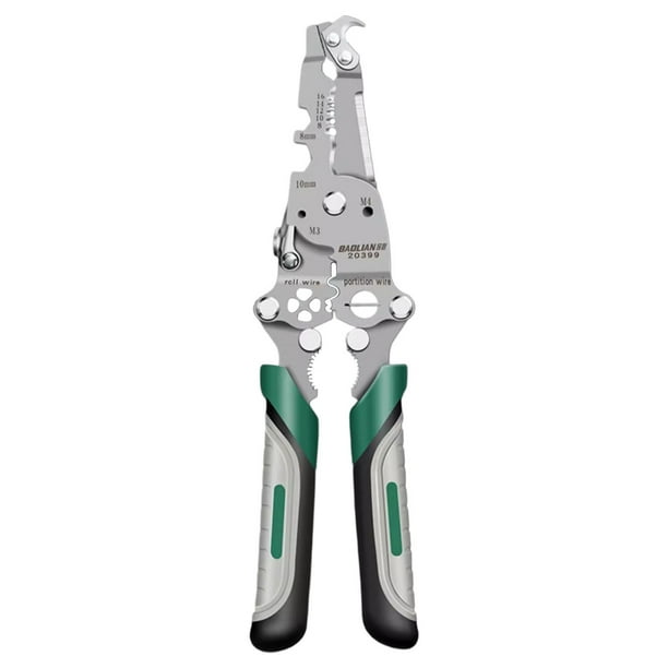 Pelacables plegable 18 en 1 Pelacables 18 en uno Plegable Crimper y pelacables Pelacables multifuncional Crimper Cutter Alicates para cortar