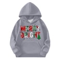 thumbnail image 3 of Sudadera con capucha para niñas y niños, sudadera de manga larga con cuello redondo y estampado de moda, jersey con bolsillo, sudadera de poliéster para niñas, 3 of 8
