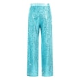 thumbnail image 4 of vastwit Kids Girls Sequin Hip-hop Jazz Dance Pants Elastic Loose Trousers Party Show Costume 2024 Light Blue 14, 4 of 7