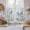 Blue, variant on Blue Flowers Kitchen Curtains 45 Inch Length, Spring Birds Rustic Floral Pastoral Plants Tiers Curtains for Bathroom Bedroom Cafe, Light Filtering Small Window Treatment Drapes 2 Panels 42"Wx45"L