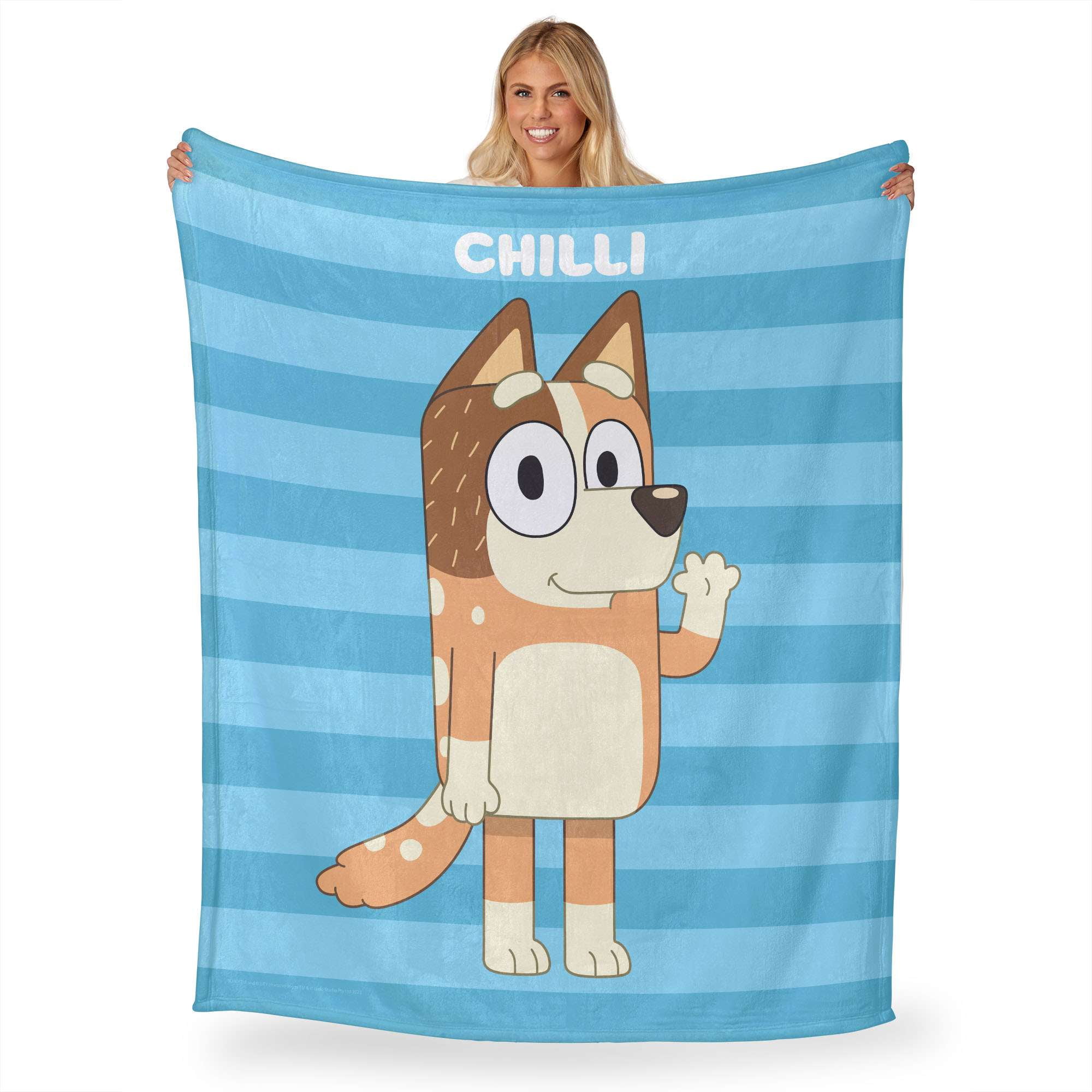 Bluey Roll Call Chilli Kids Silk Touch Throw Blanket