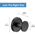 thumbnail image 4 of Gatco 5555MX Sky Robe Hook, Matte Black, 4 of 5