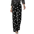 thumbnail image 2 of Bexdxz Women's Casual Wide Leg Jeans with Large Polka Dot Print Black S, 2 of 6