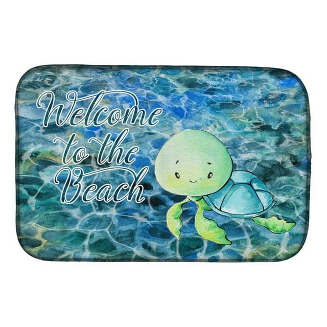 Carolines Treasures BB8520DDM Sea Turtle Welcome Dish Drying Mat