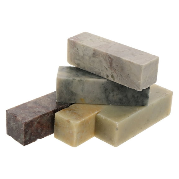 SEWOART 5-Piece Small Stone Carving Tool Set for Handcraft Seal Design with Rectangular Materials