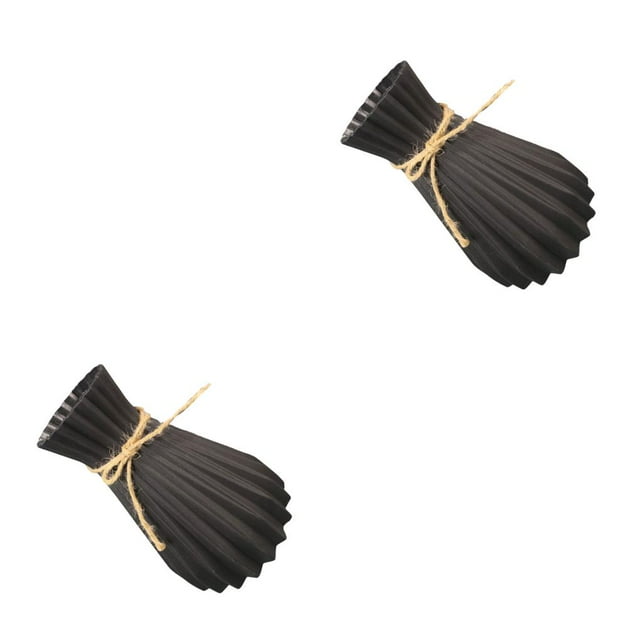 Matsuzay Florero de plástico Florero anticerámica Floreros Floreros ligeros Fiesta Negro 2Conjunto