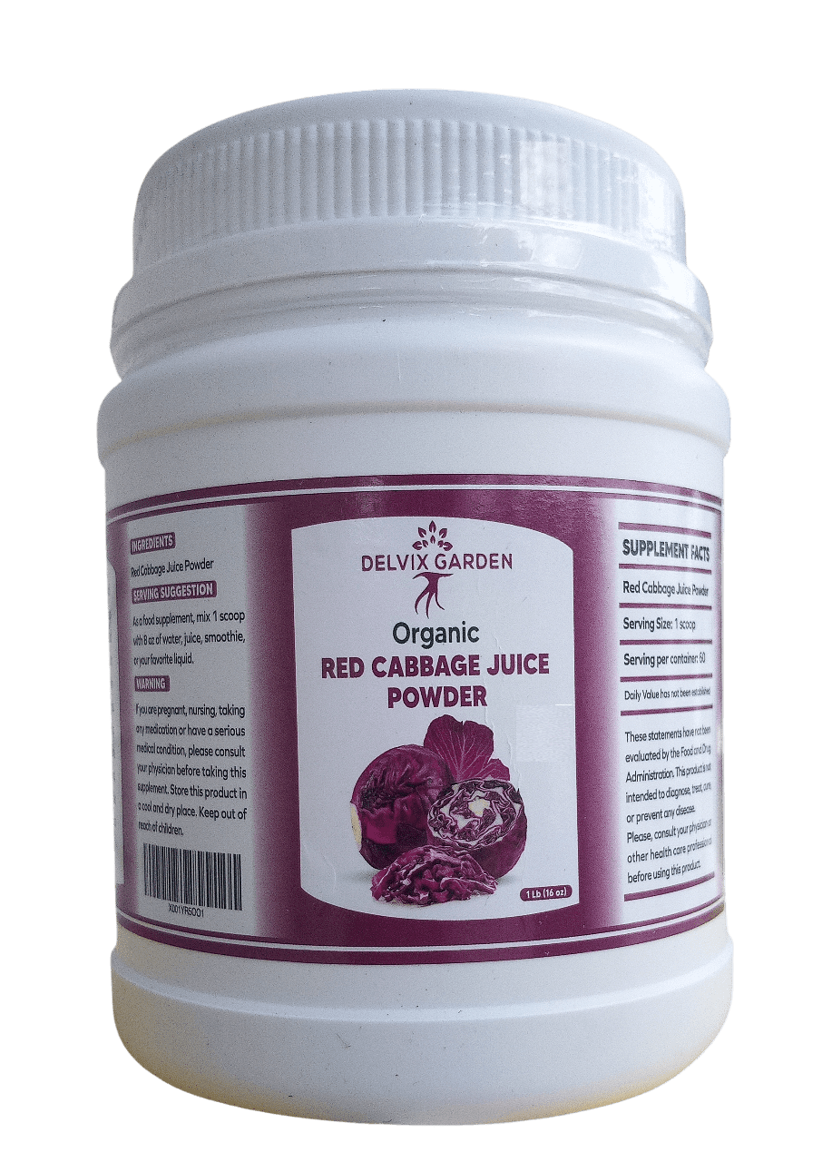 Bulk Purple Cabbage Powder – 16 oz Pure, Dehydrated Vegetable Juice Goodness and Color & Flavor for Cooking & Baking