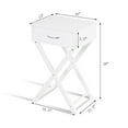 thumbnail image 2 of Costway Nightstand X-Shape Drawer Accent side End Table Modern Home Furniture White, 2 of 9