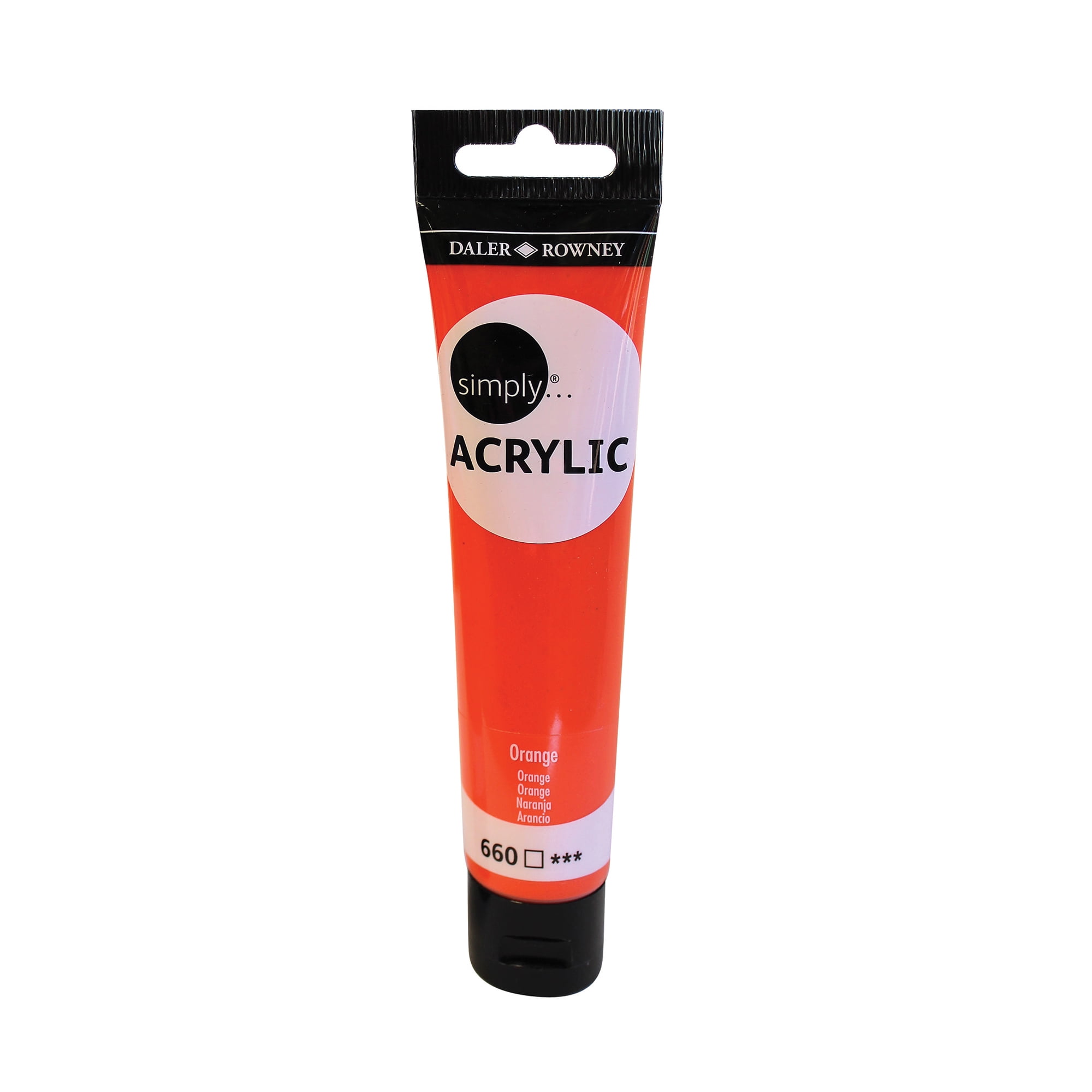 Daler-Rowney Simply Acrylic Paint Tube, 75 ml / 2.5 Fl. Oz., Orange