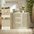 thumbnail image 4 of HOMCOM Buffet Bahut Boho, Armoire de Bar à Café de Cuisine, Naturel, 4 of 8