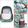 thumbnail image 4 of Pioneer Flower Floral Print Pattern 17" School Backpacks for Teens,Waterproof Oxford Fabric,S-Shape Padded Straps for School,Travel,Hiking,Camping, 4 of 5