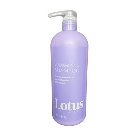 Lotus Volumizing Shampoo, Fortified with Essential Oils, Specialized Emollient and Pro-Vitamins, 28 Fl oz (828ML)