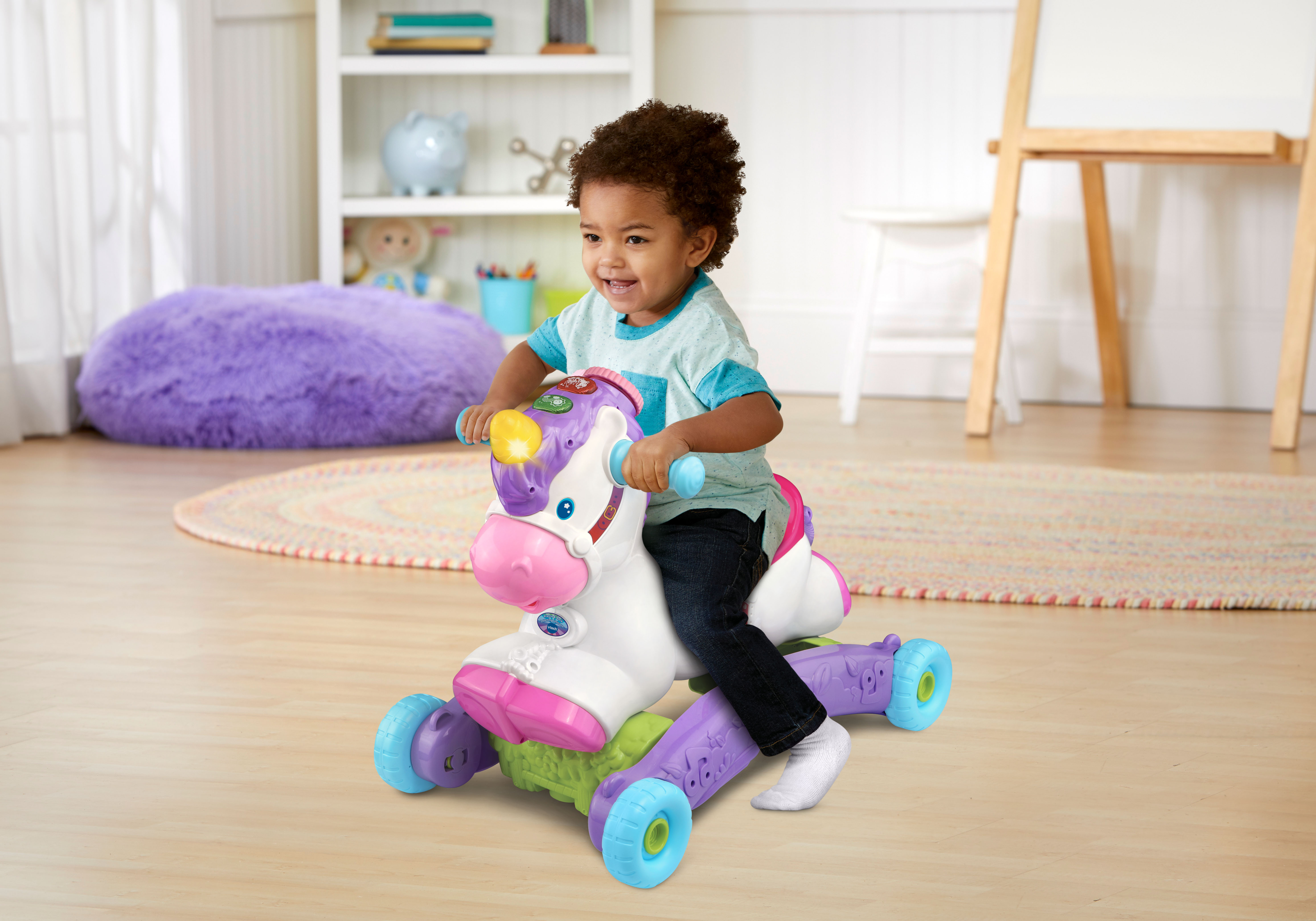 VTech Prance and Rock Learning Unicorn, Rocker to Rider Toy, Motion-Activated Responses - image 3 of 14