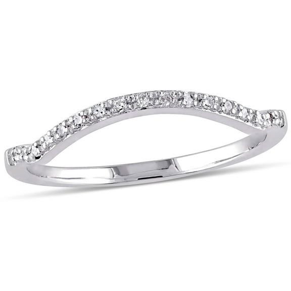 Everly Women's Diamond 10k White Gold Wedding Ring