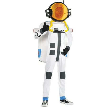 Party City Astroneer Exo Suit Costume for Children, Includes a White Jumpsuit, a Helmet Mask, and a Backpack