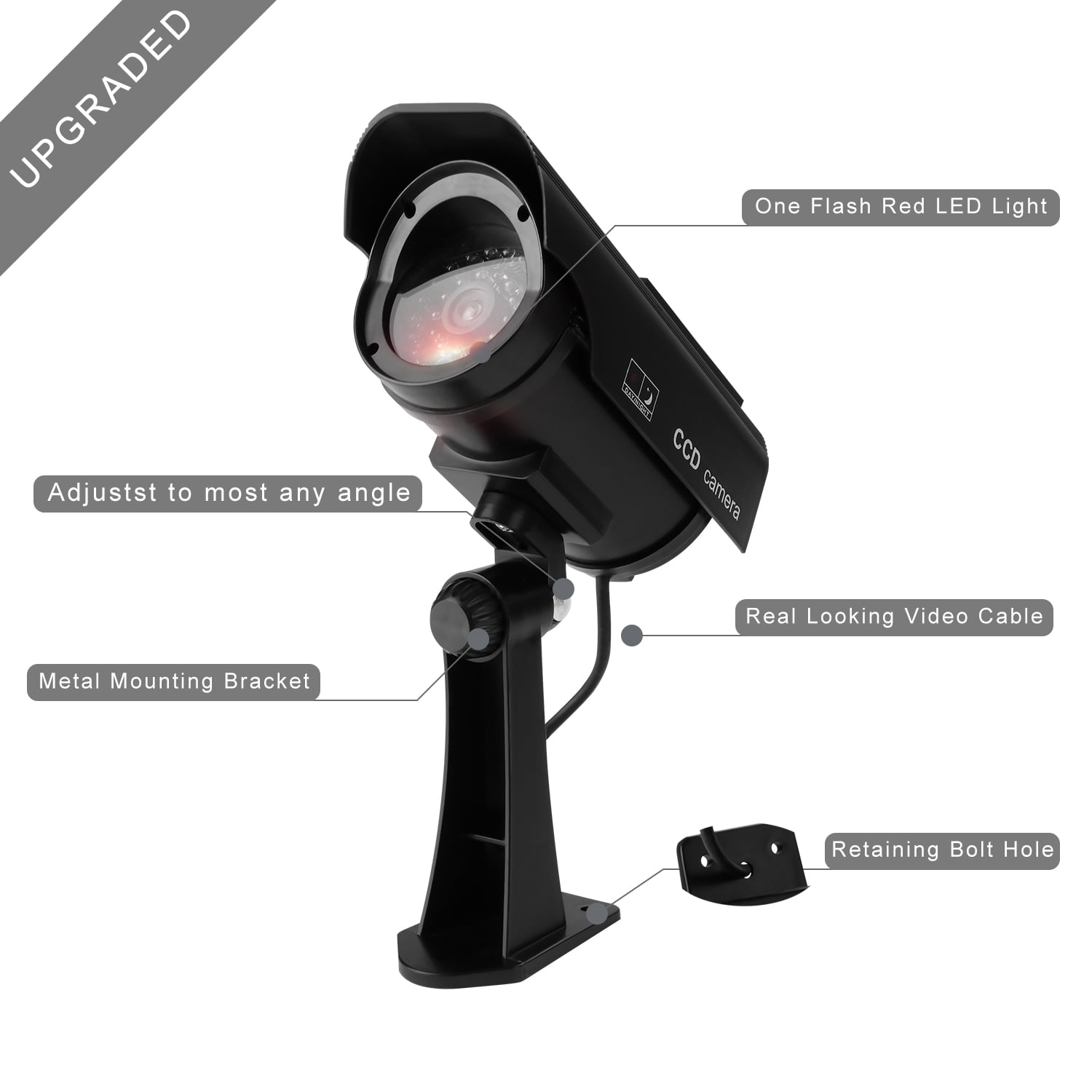 Solar Power Fake Camera Outdoor Security Dummy CCTV Flash LED Security Imitation 