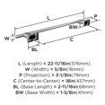 thumbnail image 4 of Amerock Bronx Chrome 18 inch (457mm) Towel Bar, 4 of 6