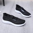 thumbnail image 6 of CAIXAI Orthopedic Dress Sneakers Women Arch Support Casual Sneakers for Women Breathable -On Low Top Walking Shoes Knit Upper Embroidery Platform Mary Janes Hands Free Soft Shoes, 6 of 8