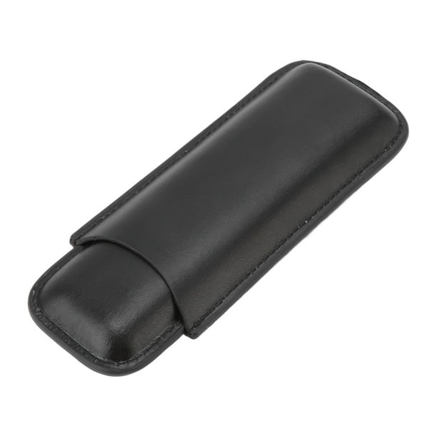 Estuche para cigarros de cuero con mano de obra fina, cuero resistente al desgaste, tacto loave, párrico 2 cigarros, regalo de viaje perfecto
