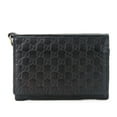 thumbnail image 1 of Pre-Owned Gucci Business Card Holder/Card Case 323401 Shimmer Leather Black Holder... (Good), 1 of 11
