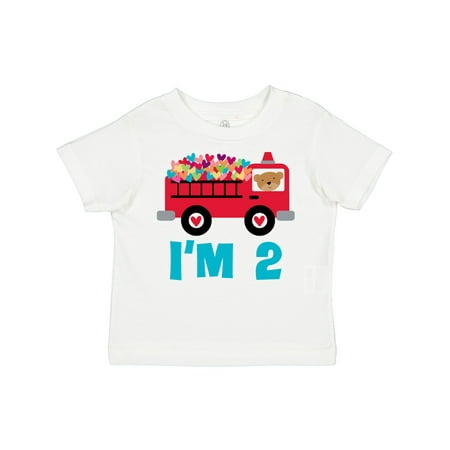 

Inktastic Fire Truck 2nd Birthday Gift Toddler Boy or Toddler Girl T-Shirt