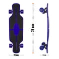 thumbnail image 4 of Patineta Longboard Juvenil Azul Rey Brillante LAVIGA Plástico De Alta Resistencia, 4 of 5