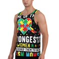 thumbnail image 2 of KLL I Love With Autism Print Men's Muscle Gym Workout Stringer Tank Tops Bodybuilding Fitness T-Shirts Tank Tops Men-3X-Large, 2 of 7