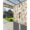 thumbnail image 3 of nqOlkjepod Outdoor Curtains for Patio Waterproof, Orange Coastal Outdoor Privacy Panels Grommet, Nautical Starfish Tropical Fish Coral Blackout Outside Curtains for Porch/Cabana 54"x84", 1 Panel, 3 of 8