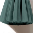 thumbnail image 4 of Women's Solid Color Tulle Skirt, High Waist A-Line Pleated Maxi Skirt, Elastic Waist Layered Mesh Skirt for Formal, Party, Wedding and Special Occasions Blackish Green A, 4 of 5