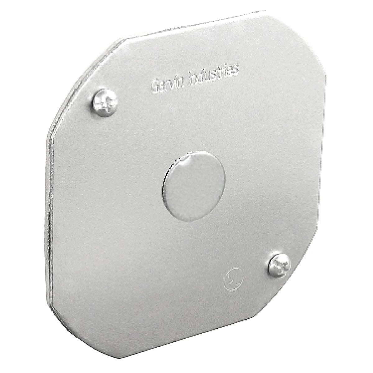 2 Pcs, Stainless Steel 4 In. Octagon Cover, Flat Gasketed w/1/2 In
