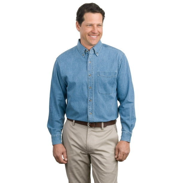 port authority denim shirt