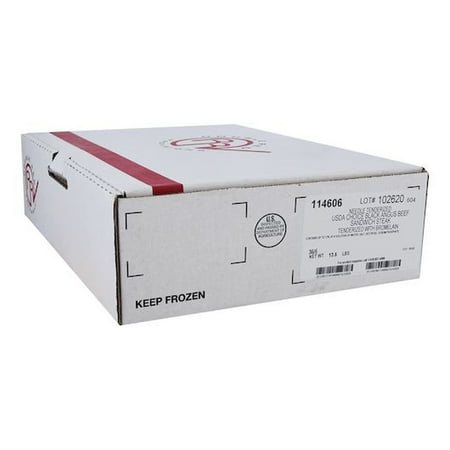 Double Red Provisions Beef Steak Sandwich 6 Ounce — 36 per case.
