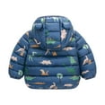 thumbnail image 4 of Hicidod Baby Outerwear Cute Bear Ears Hooded Long Sleeves Winter Down Coat Cartoon Printed Lightweight puffy Jacket, 4 of 5