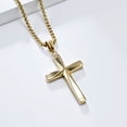 thumbnail image 4 of Cross Necklace for Men, Silver/Gold/Black Cross Pendant with 24" Chain, Religious Gifts for Men Women Christians, 4 of 4