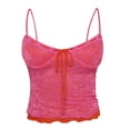 thumbnail image 4 of DHFJKG Lace Camisole Tops For Women Sexy Night Out Crop Tank Top Spaghetti Strap Slim Fit Scoop Neck Summer Outfits Stylish Cami Shirt, 4 of 4
