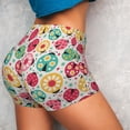 thumbnail image 4 of Balery cartoon ladybird Printed Workout Shorts for Women Seamless Scrunch Short Gym Yoga Running Sport Active Exercise Fitness Shorts-Large, 4 of 8