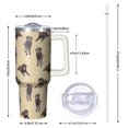 thumbnail image 2 of OBREWU Cute Labrador Tumbler with Handle and Lid,Cute Labrador 40oz Double Wall Vacuum Insulated Tumbler,Cups Gift for Women and Men, 2 of 7