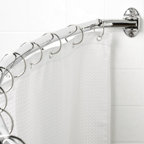 Canopy Curved Hotel Shower Rod Chrome, Do You Need A Bigger Shower Curtain For Curved Rod