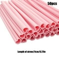 thumbnail image 3 of Naxoaeo 50 Pcs Heart Shaped Pink Straws Disposable Plastic Cute Straw Individually Wrapped Valentines Day Cocktail Birthday Party Bridal Shower Wedding Supplies party decorations, 3 of 7
