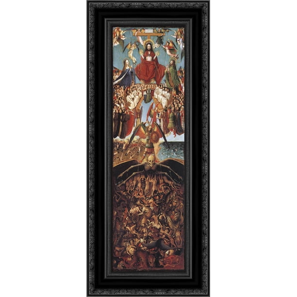 Last Judgment 14x24 Black Ornate Wood Framed Canvas Art By Eyck Jan Van Walmart Com Walmart Com