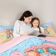 thumbnail image 5 of Manfei Lovely Letter R 7pcs Queen Bedding,Kawaii Ice Cream Bedding Comforter Set Queen,Yellow,Pink Reversible, 5 of 7