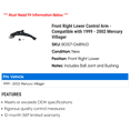 thumbnail image 2 of Front Right Lower Control Arm - Compatible with 1999 - 2002 Mercury Villager 2000 2001, 2 of 2
