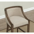 thumbnail image 4 of Houston Oversized Warm Brown Solid Wood Bar Stool, 4 of 6