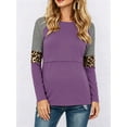 thumbnail image 2 of Women's Maternity Nursing Shirt Top Long Sleeve Patchwork Breastfeeding Clothes, 2 of 9